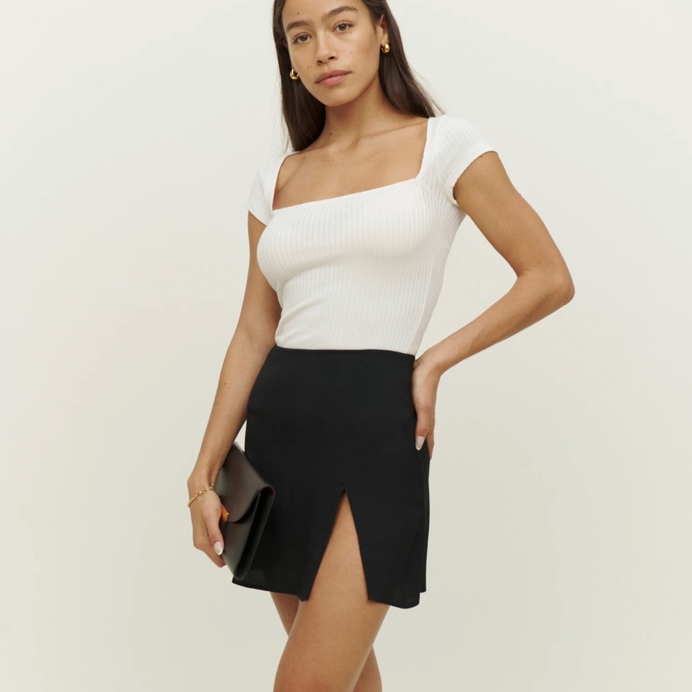 Reformation Margot Black Skirt Size 2